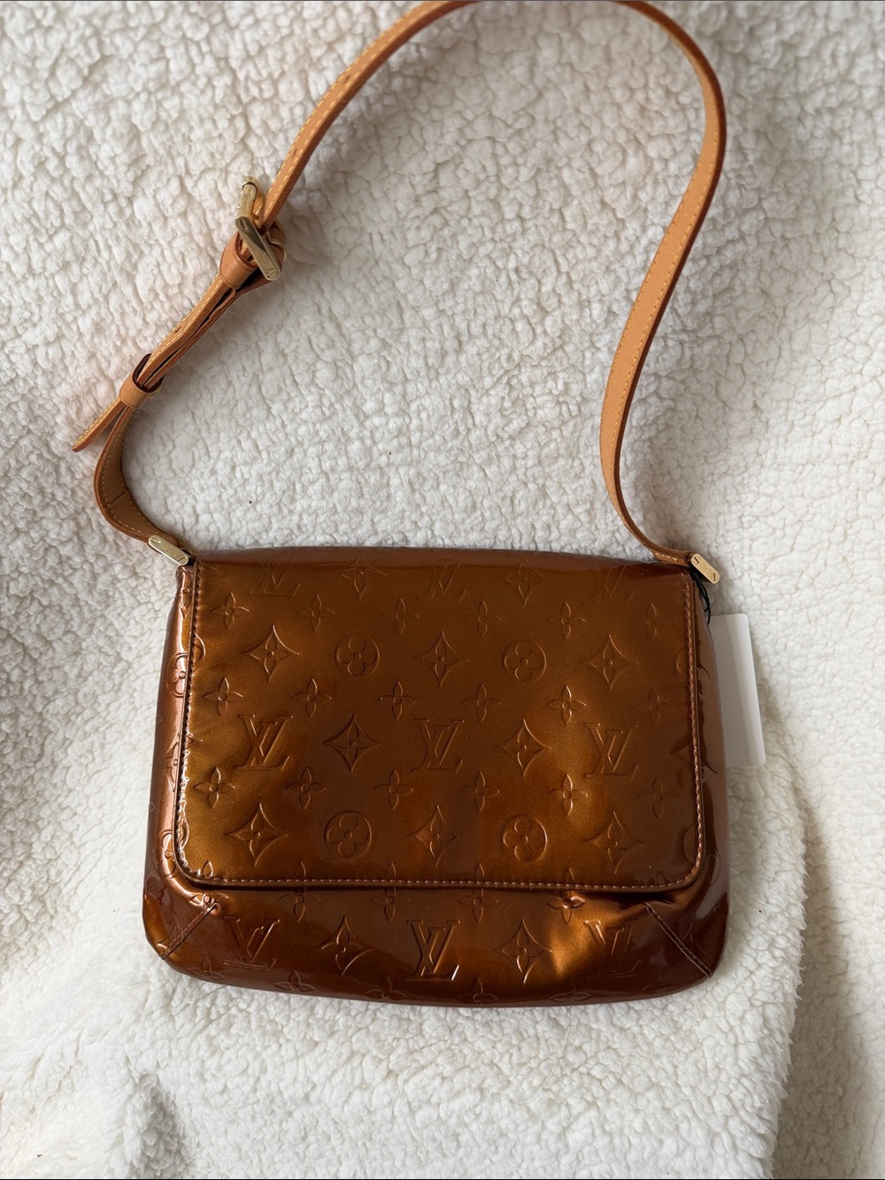 Louis Vuitton Monogram Vernis Thompson Bronze Shoulder Bag